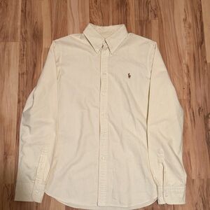 Ralph Lauren Button Down Shirt – Yellow/White Stripe – Size L